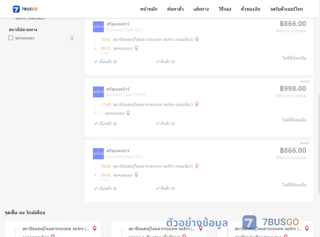 ตัวอย่างผลค้นหา หมอชิต2-ฉลุง
