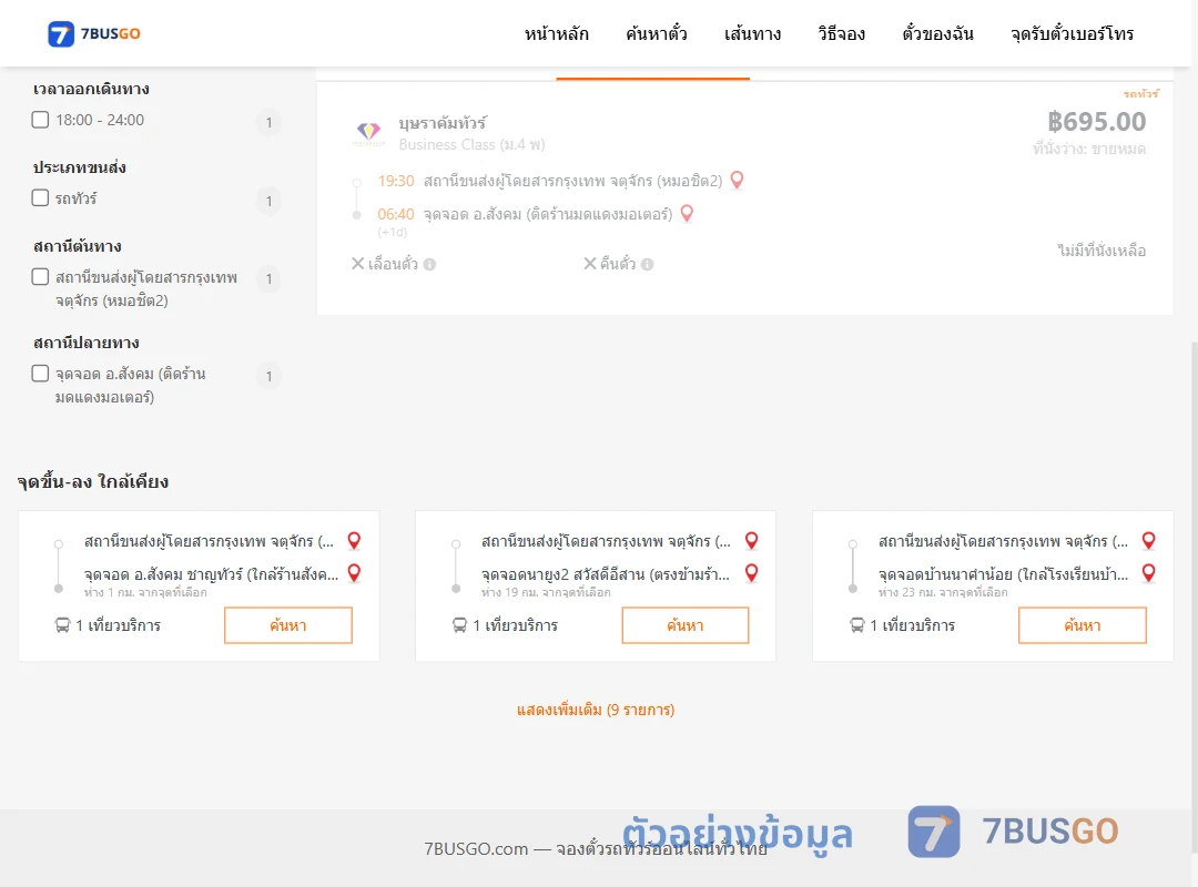 ตัวอย่างผลค้นหา หมอชิต2-สังคมติดร้านมดแดงมอเตอร์