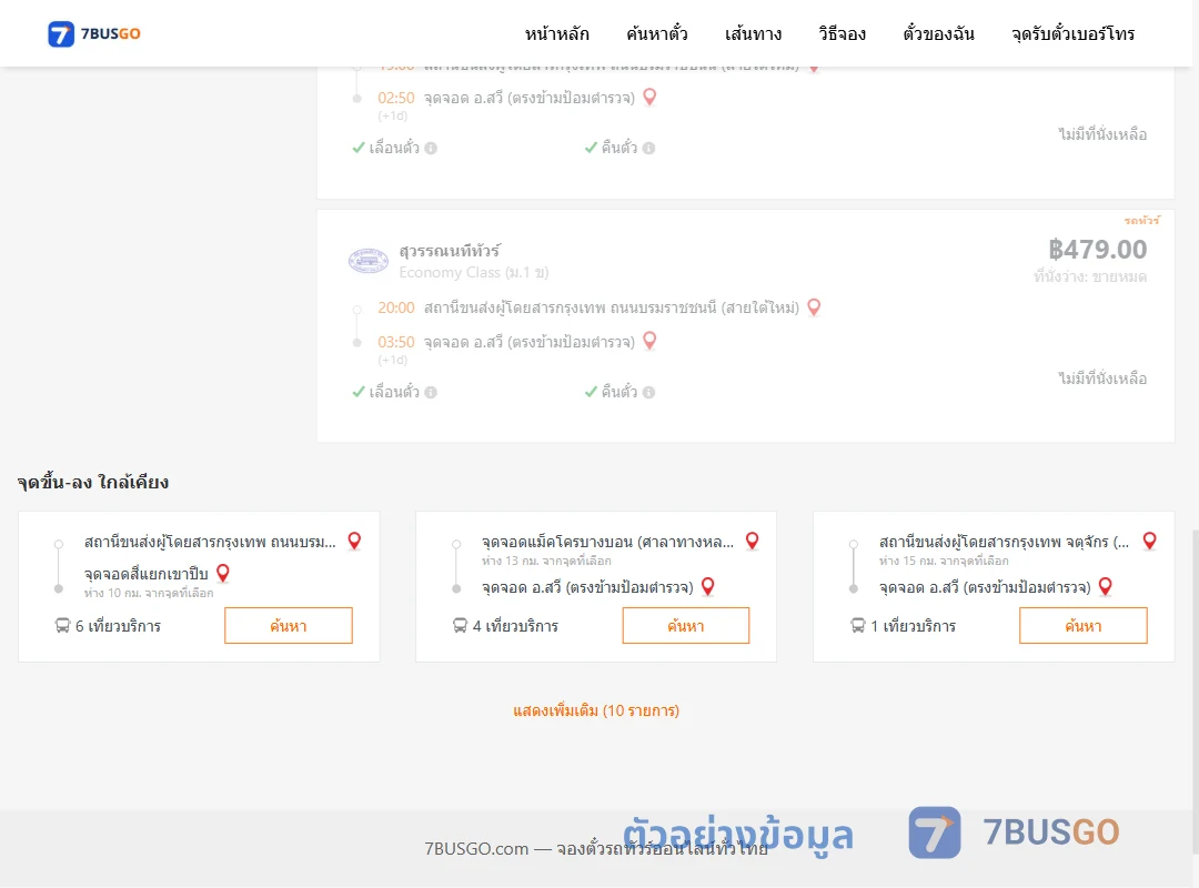 ตัวอย่างผลค้นหา สายใต้ใหม่-สวีตรงข้ามป้อมตำรวจ