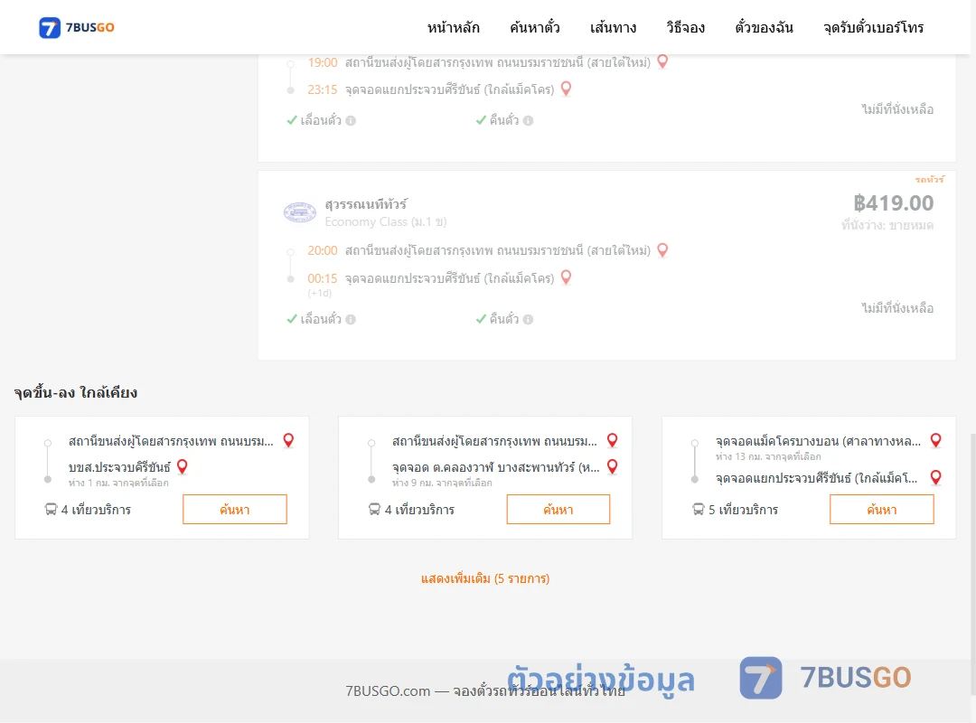 ตัวอย่างผลค้นหา สายใต้ใหม่-แยกประจวบศีรีขันธ์ใกล้แม็คโคร