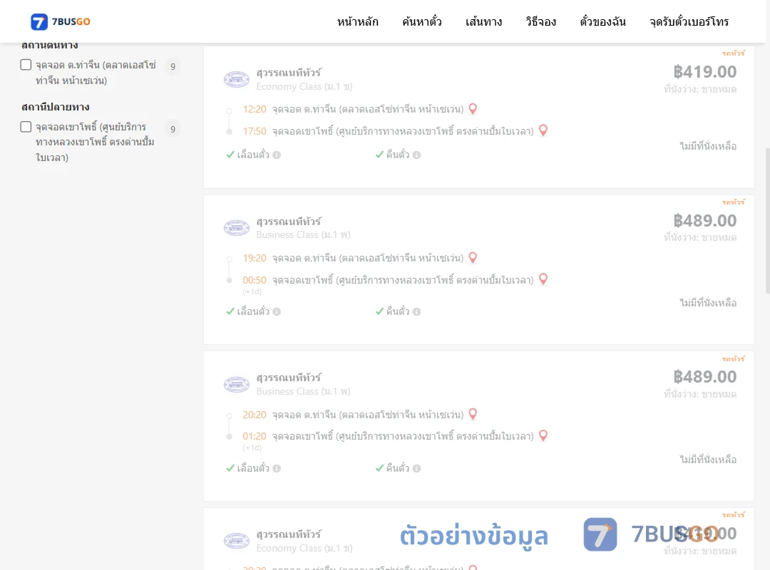 ตัวอย่างผลค้นหา ท่าจีน-เขาโพธิ์