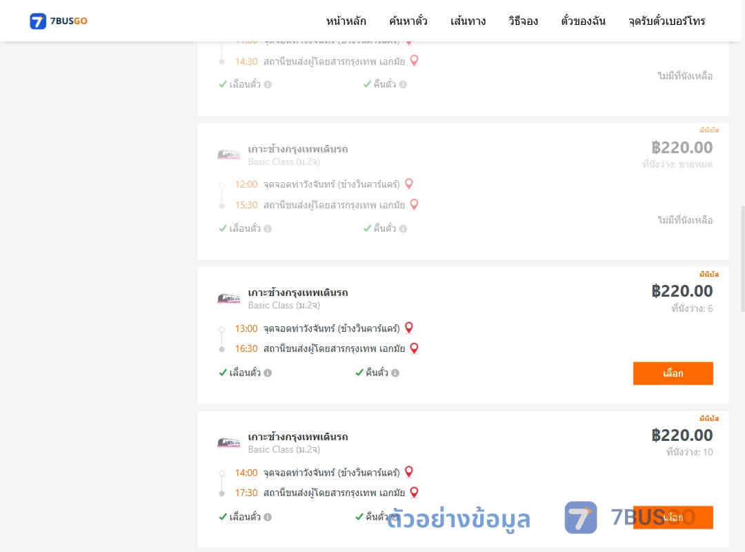 ตัวอย่างผลค้นหา ท่าวังจันทร์ข้างวินคาร์แคร์-เอกมัย