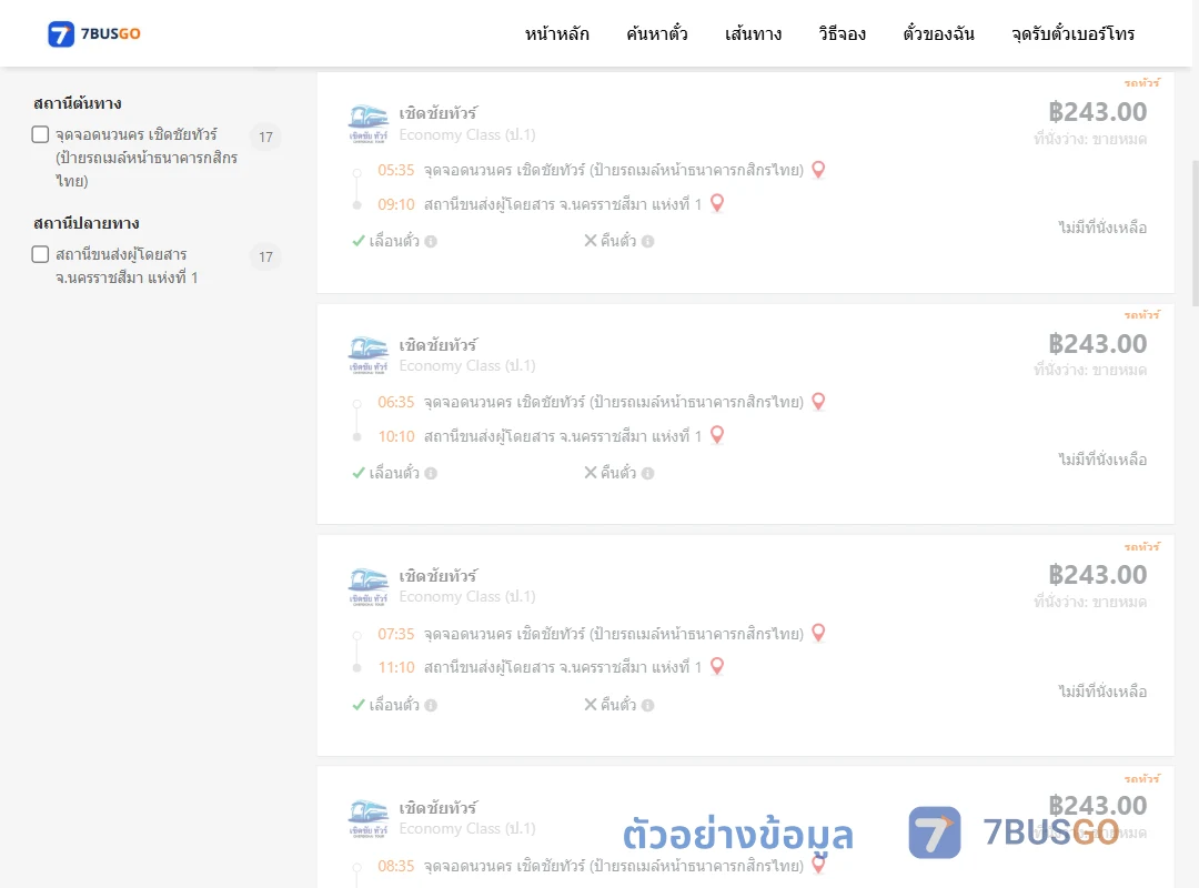 ตัวอย่างผลค้นหา นวนคร-นครราชสีมาแห่งที่1