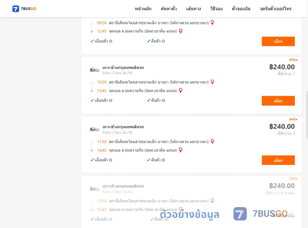 ตัวอย่างผลค้นหา บางนาใต้ทางด่วนแยกบางนา-ตำบลทุ่งควายกินปตท.เขาดินแกลง