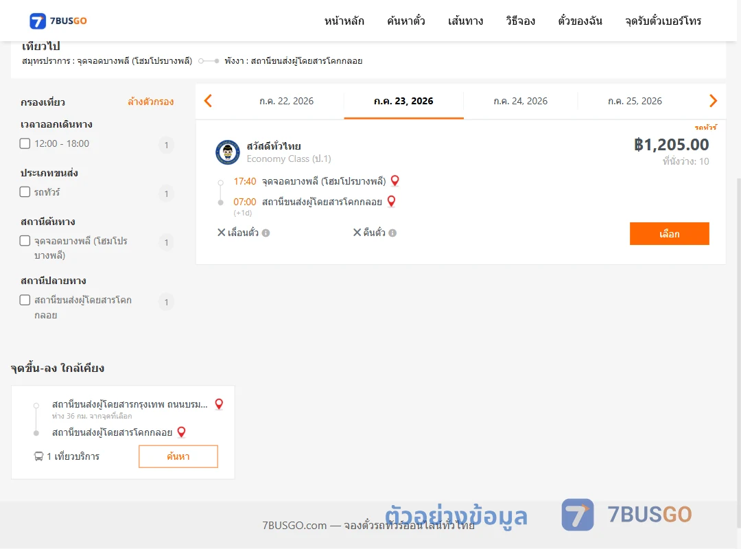 ตัวอย่างผลค้นหา บางพลีโฮมโปรบางพลี-โคกกลอย