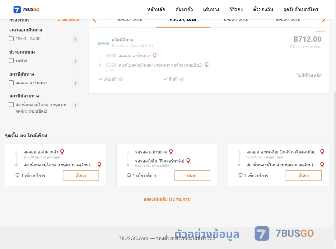 ตัวอย่างผลค้นหา บ้านม่วง-หมอชิต2