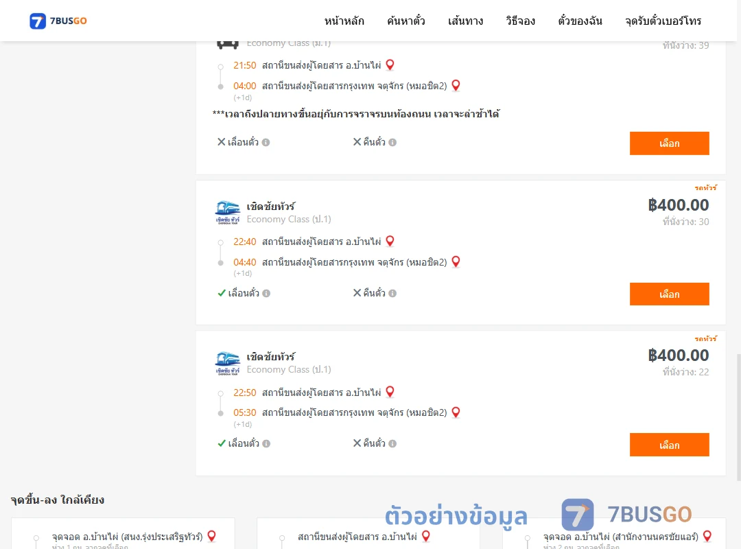 ตัวอย่างผลค้นหา บ้านไผ่-กรุงเทพฯ