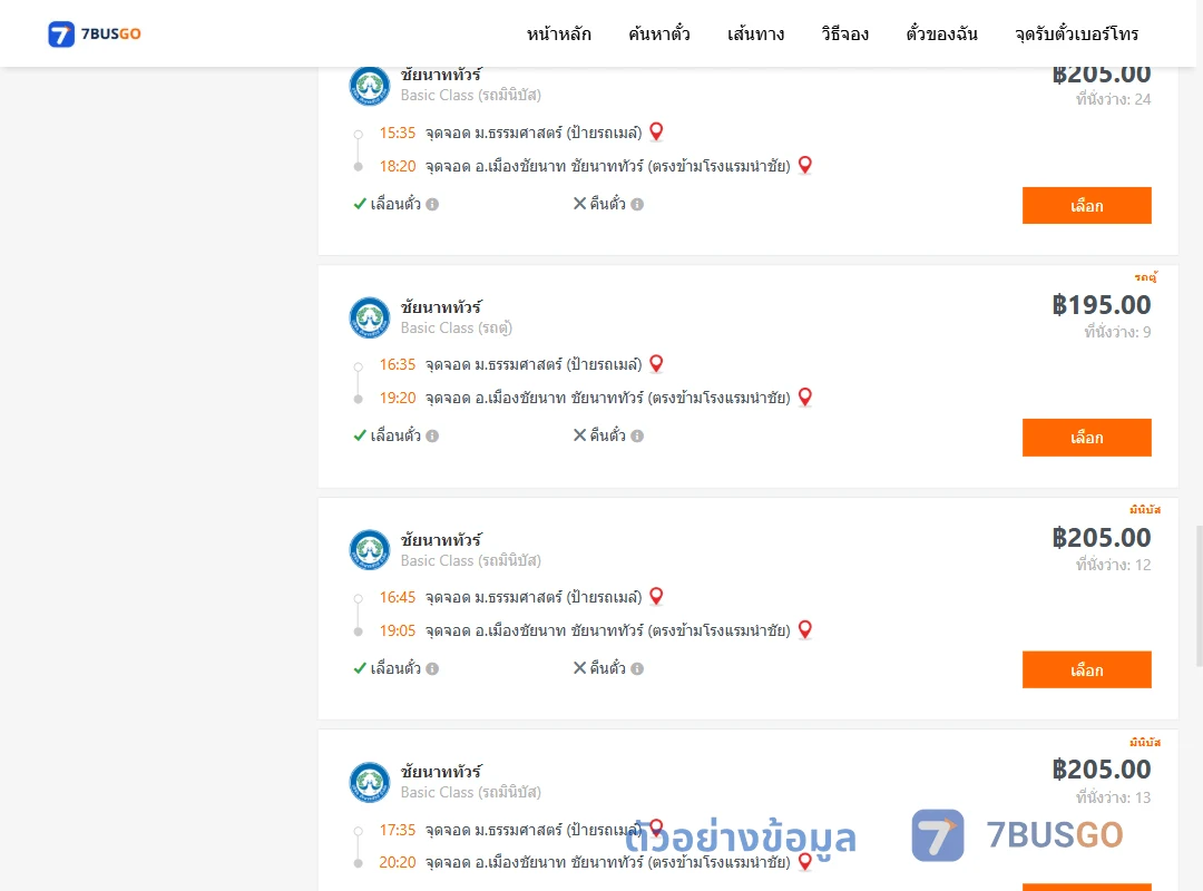 ตัวอย่างผลค้นหา ม.ธรรมศาสตร์ป้ายรถเมล์-เมืองชัยนาทชัยนาททัวร์ตรงข้ามโรงแรมนำชัย