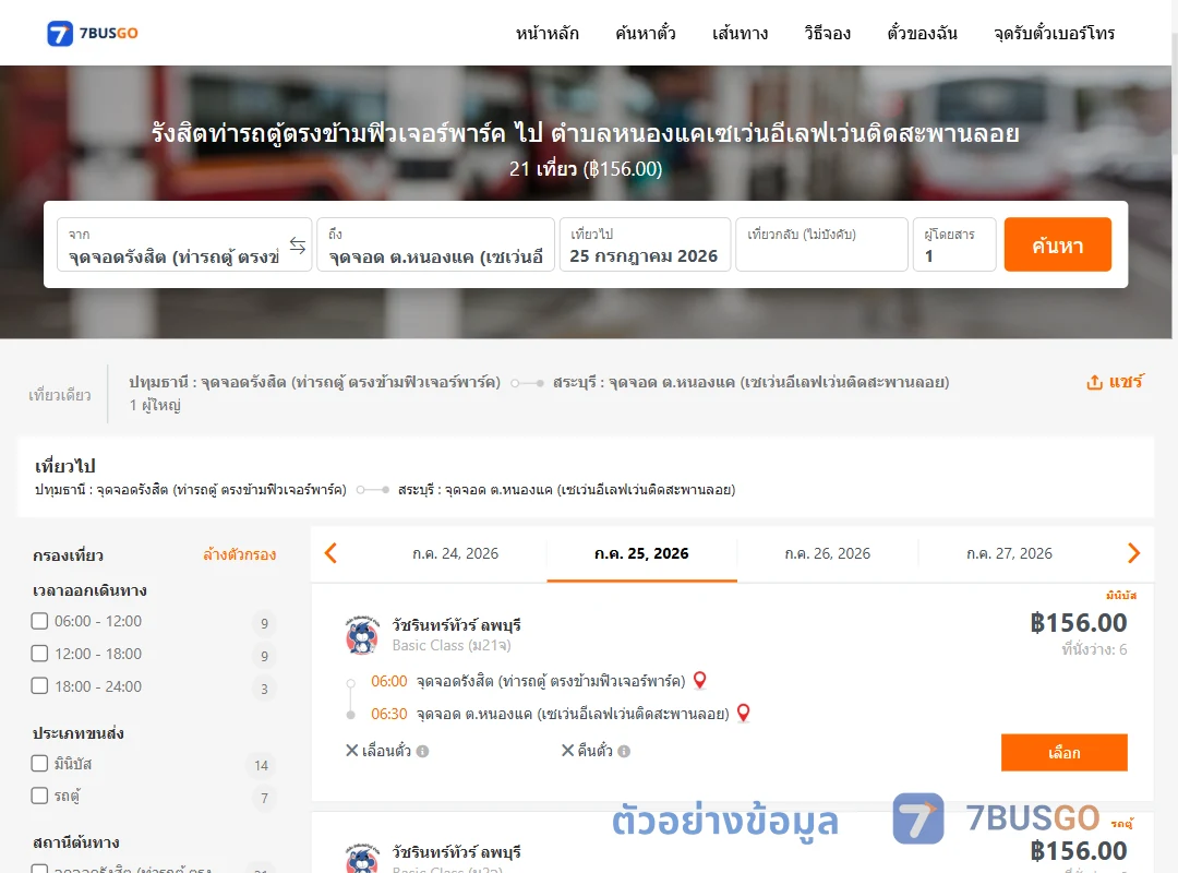 ตัวอย่างผลค้นหา รังสิต-ตำบลหนองแคเซเว่นอีเลฟเว่นติดสะพานลอย
