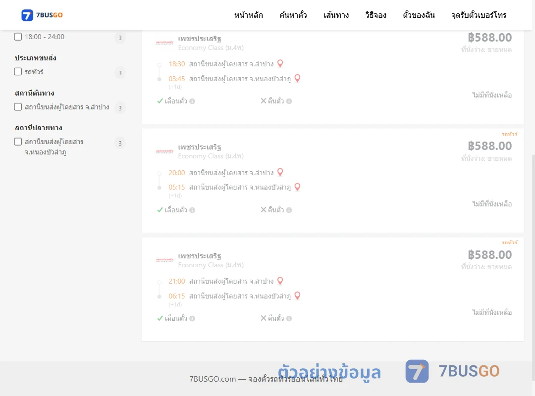ตัวอย่างผลค้นหา ลำปาง-หนองบัวลำภู