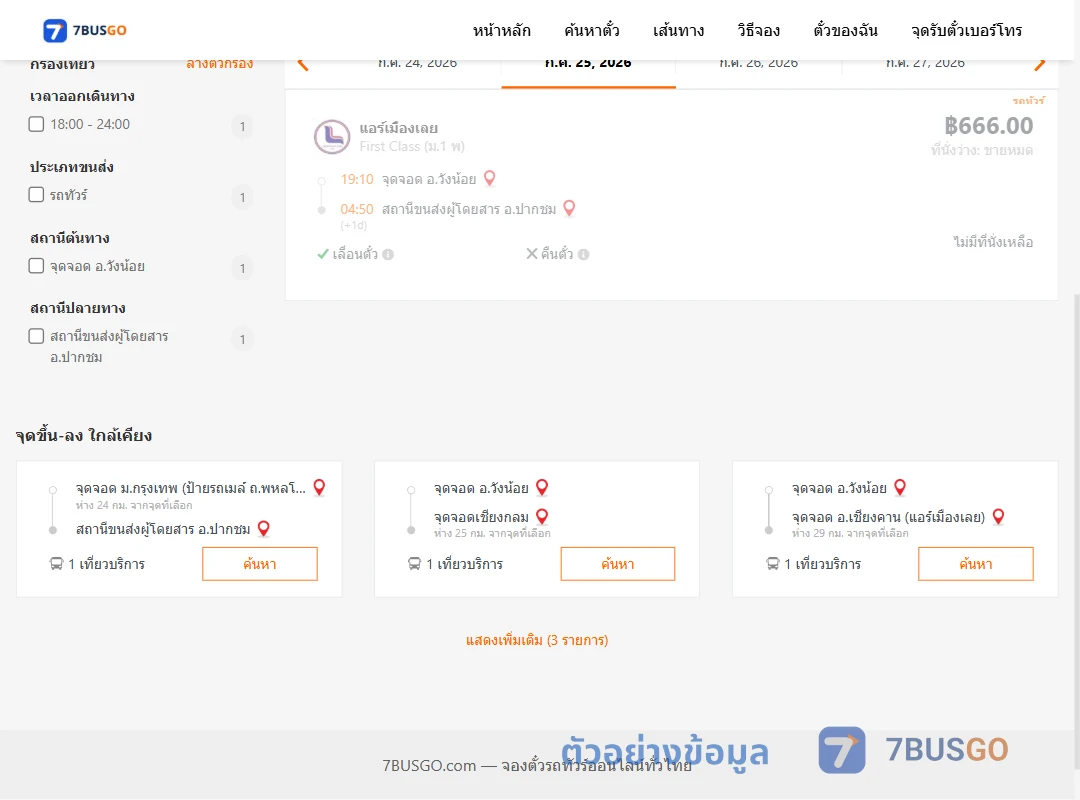 ตัวอย่างผลค้นหา วังน้อย-ปากชม