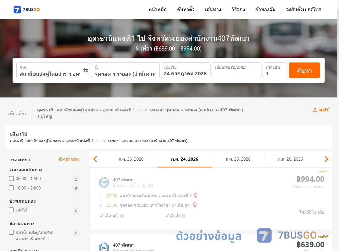 ตัวอย่างผลค้นหา อุดรธานีแห่งที่1-จังหวัดระยองสำนักงาน407พัฒนา