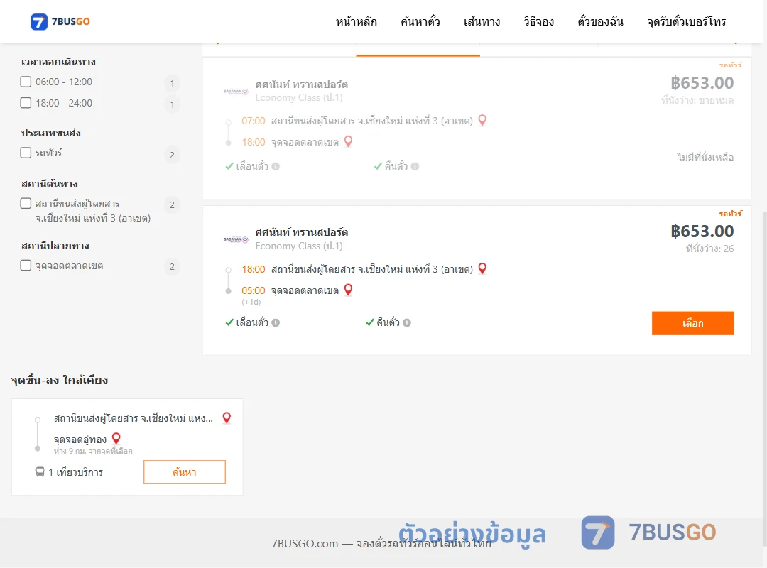 ตัวอย่างผลค้นหา เชียงใหม่แห่งที่3อาเขต-ตลาดเขต