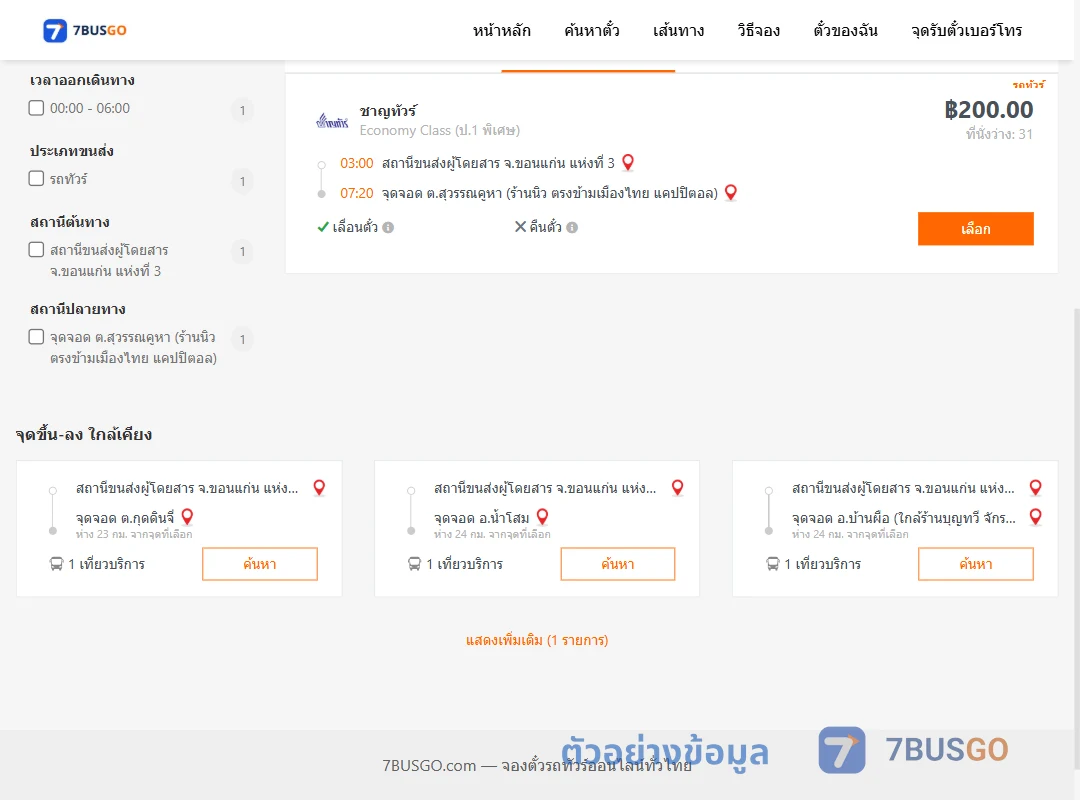 ตัวอย่างผลค้นหา ขอนแก่นแห่งที่3-สุวรรณคูหา
