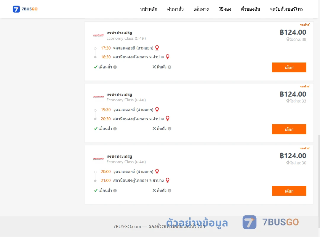 ตัวอย่างผลค้นหา ดอยติ-ลำปาง