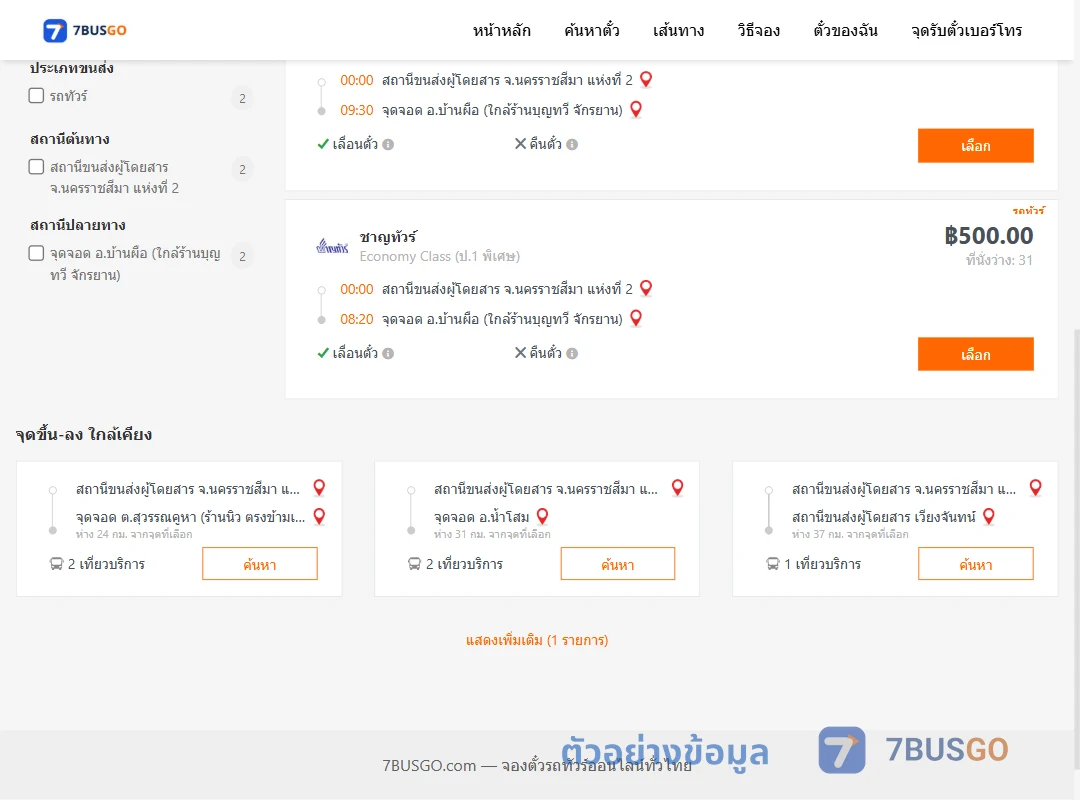 ตัวอย่างผลค้นหา นครราชสีมา2-บ้านผือ