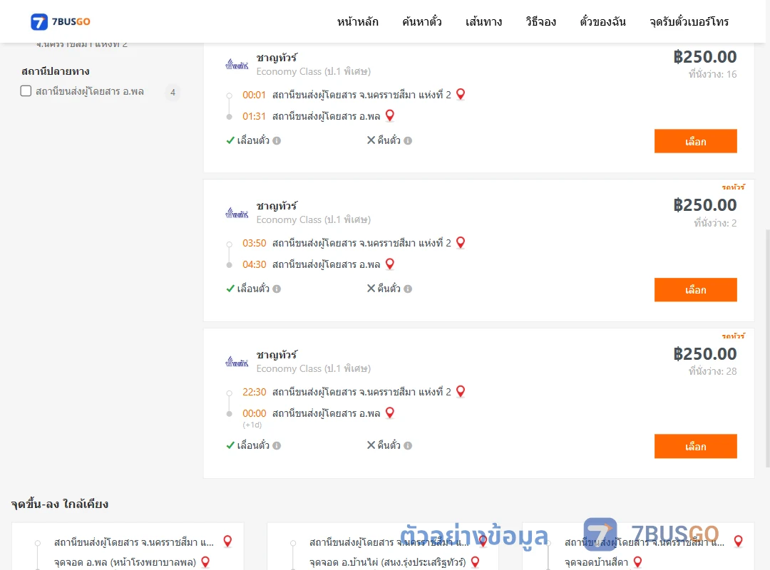 ตัวอย่างผลค้นหา นครราชสีมา2-พล