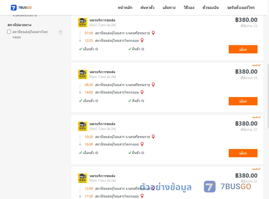 ตัวอย่างผลค้นหา นครศรีธรรมราช-โคกกลอย