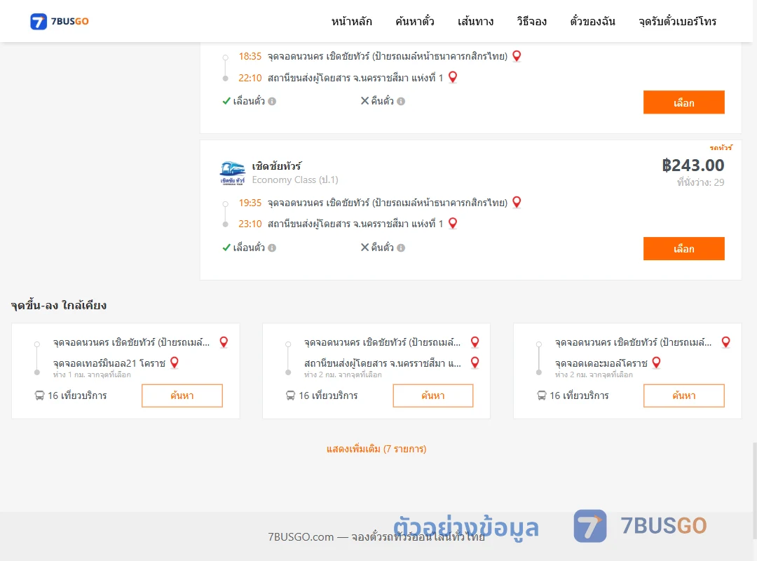 ตัวอย่างผลค้นหา นวนคร-นครราชสีมา1