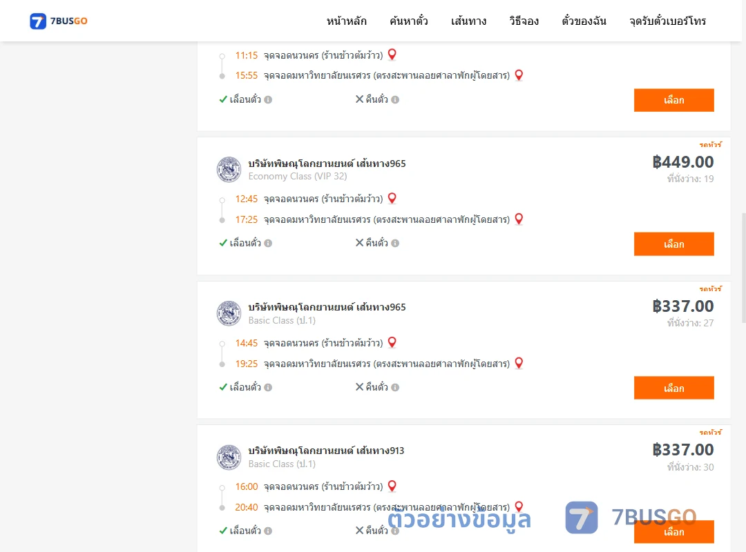 ตัวอย่างผลค้นหา นวนคร-ม.นเรศวร