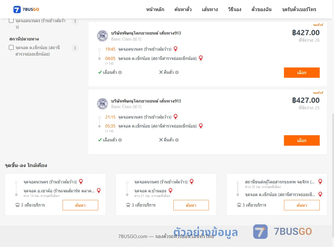 ตัวอย่างผลค้นหา นวนคร-เข็กน้อย
