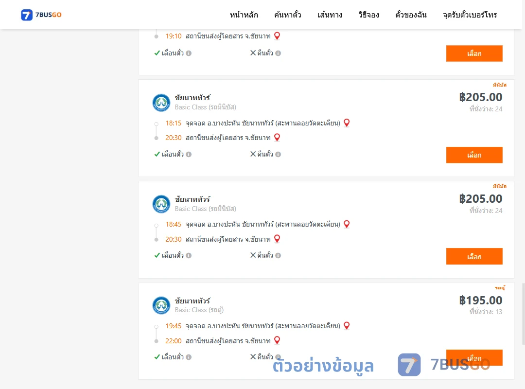 ตัวอย่างผลค้นหา บางปะหัน-ชัยนาท