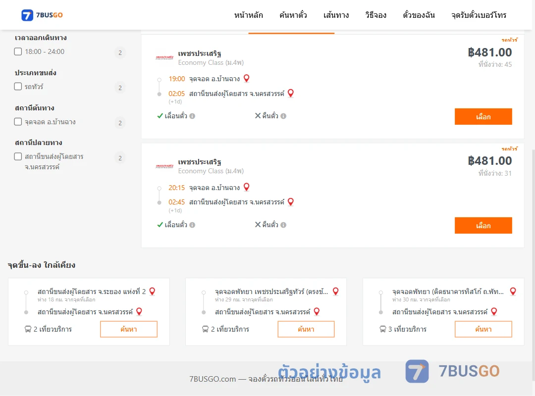 ตัวอย่างผลค้นหา บ้านฉาง-นครสวรรค์