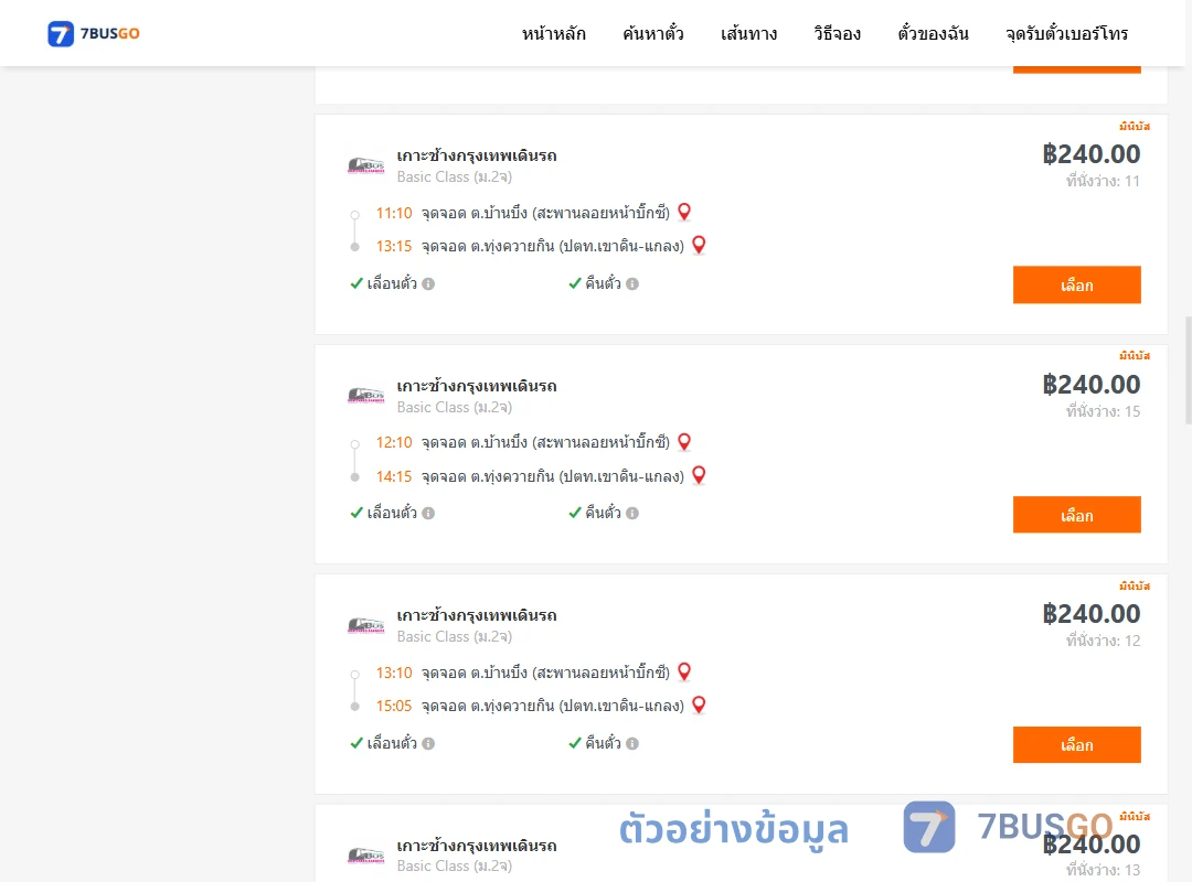 ตัวอย่างผลค้นหา บ้านบึง-ทุ่งควายกิน