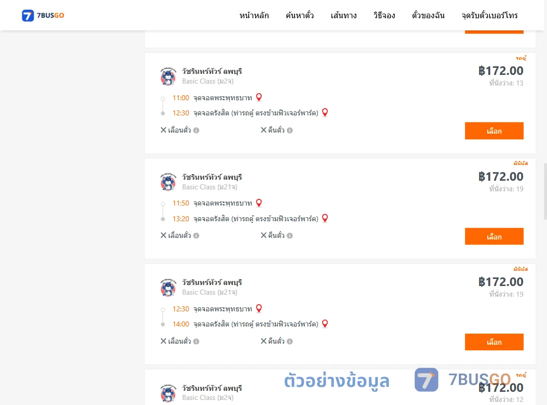 ตัวอย่างผลค้นหา พระพุทธบาท-รังสิต
