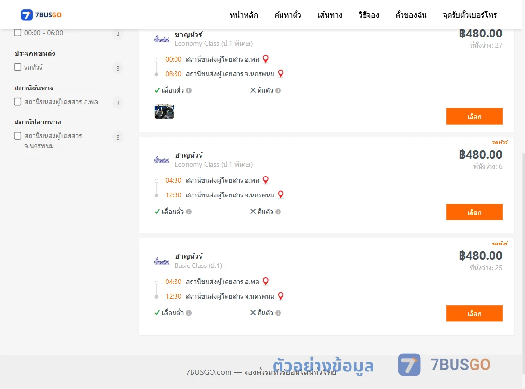 ตัวอย่างผลค้นหา พล-นครพนม