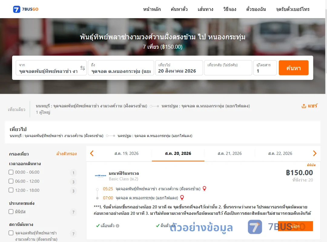ตัวอย่างผลค้นหา พันธุ์ทิพย์พลาซ่างามวงศ์วานฝั่งตรงข้าม-หนองกระทุ่ม