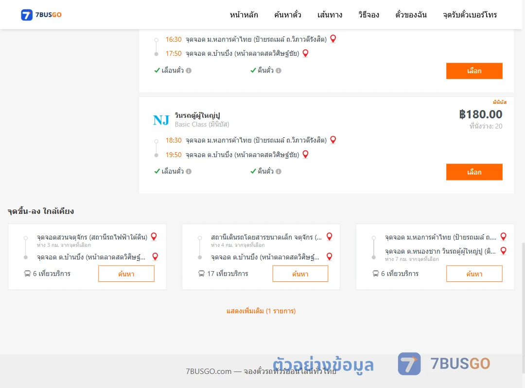 ตัวอย่างผลค้นหา ม.หอการค้าไทย-บ้านบึง