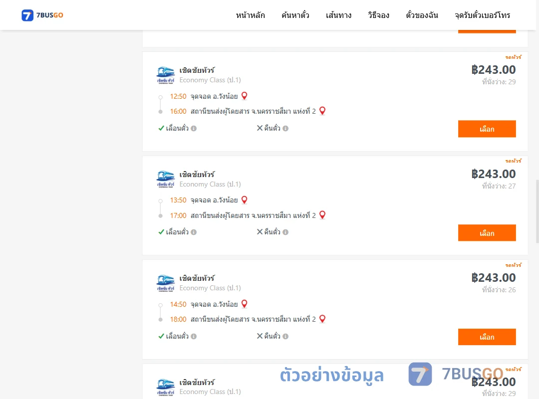 ตัวอย่างผลค้นหา วังน้อย-นครราชสีมา2