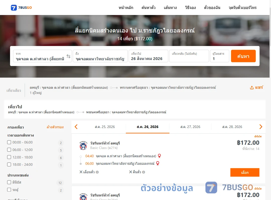 ตัวอย่างผลค้นหา สี่แยกนิคมสร้างตนเอง-ม.ราชภัฎวไลยอลงกรณ์