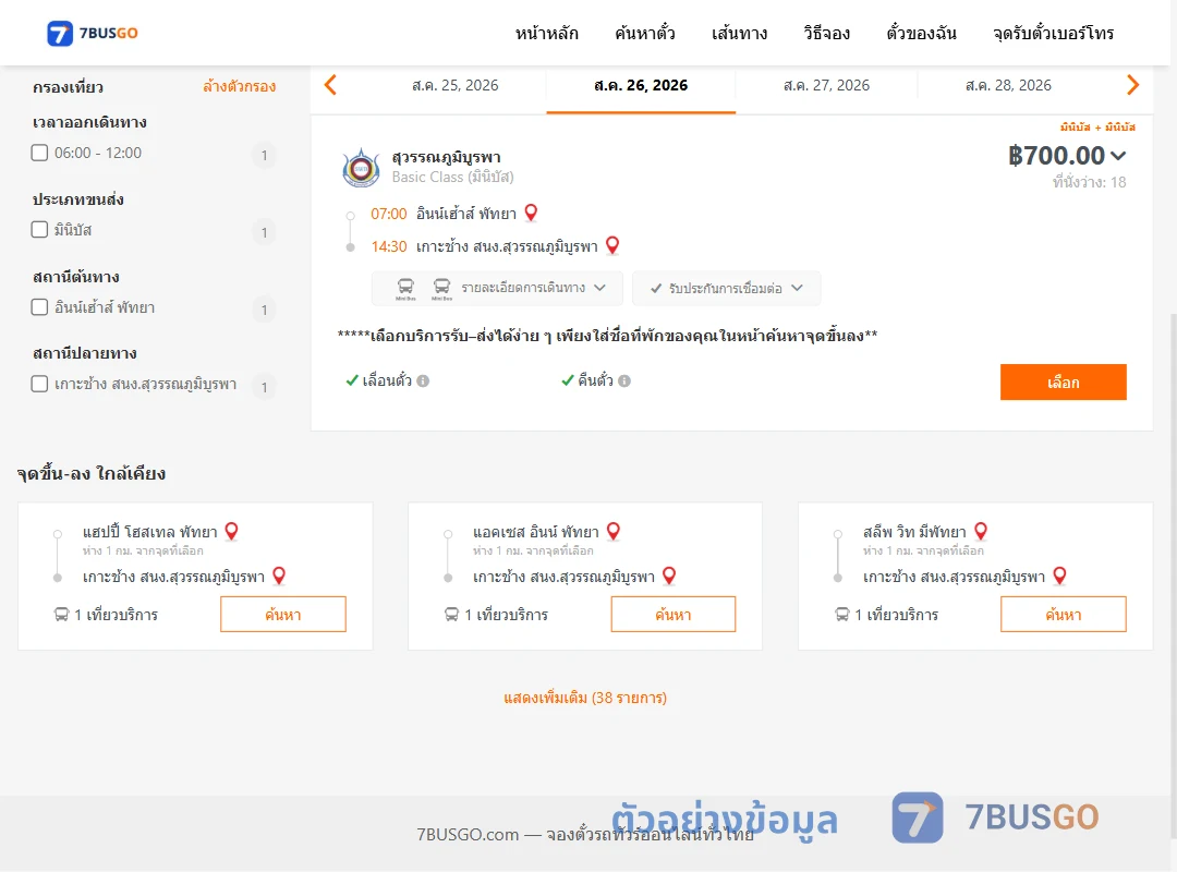 ตัวอย่างผลค้นหา อินน์เฮ้าส์พัทยา-เกาะช้าง