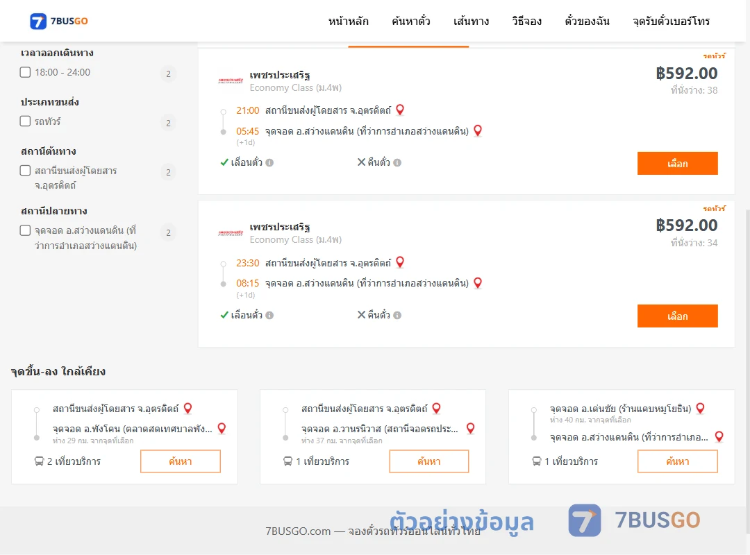 ตัวอย่างผลค้นหา อุตรดิตถ์-สว่างแดนดิน