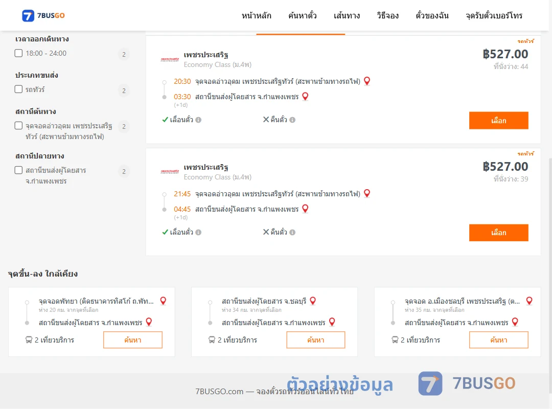 ตัวอย่างผลค้นหา อ่าวอุดม-กำแพงเพชร