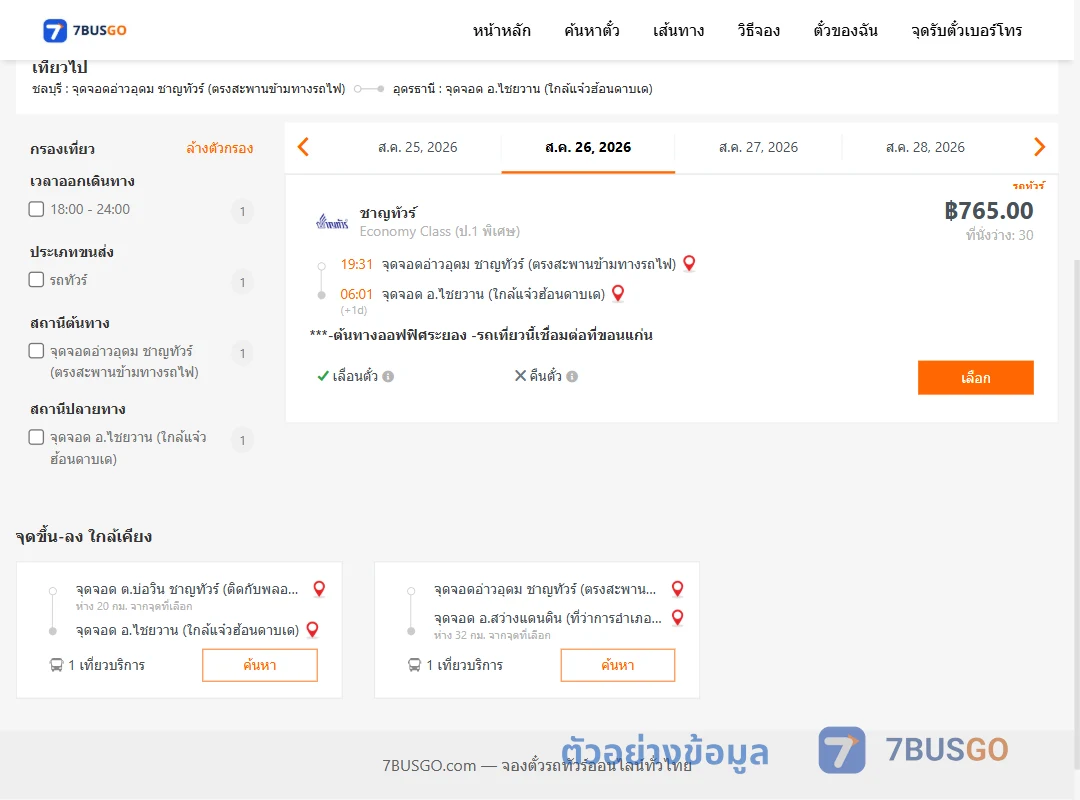 ตัวอย่างผลค้นหา อ่าวอุดม-ไชยวาน