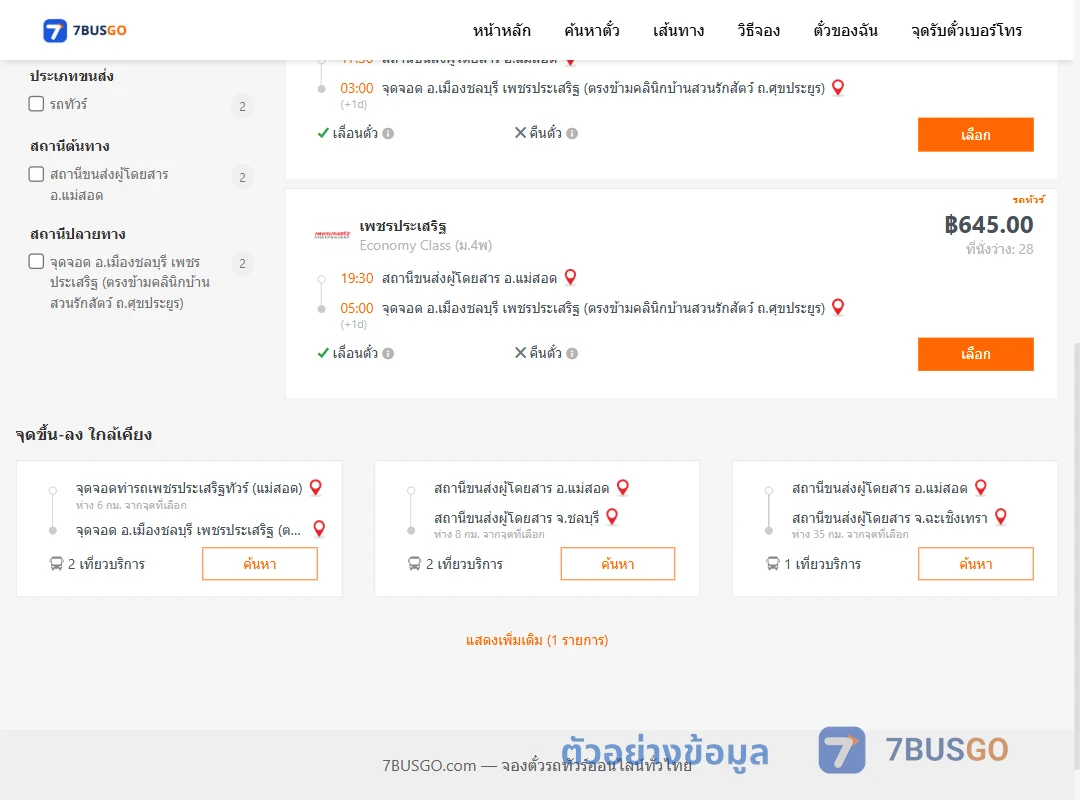 ตัวอย่างผลค้นหา แม่สอด-ตรงข้ามคลินิกบ้านสวนรักสัตว์ถ.ศุขประยูร