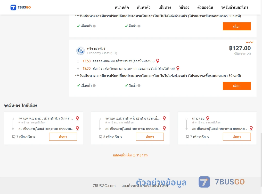 ตัวอย่างผลค้นหา แสนสุข-สายใต้ใหม่