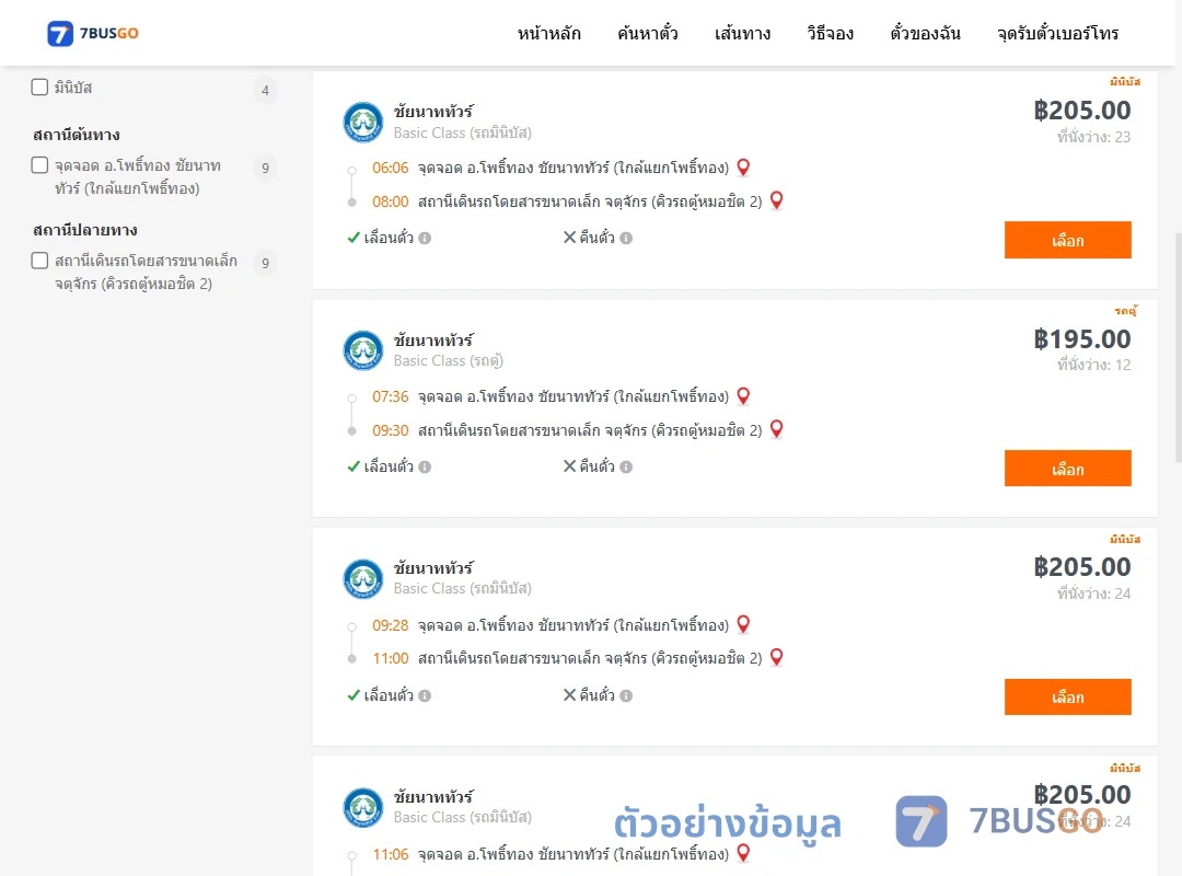 ตัวอย่างผลค้นหา โพธิ์ทอง-หมอชิต