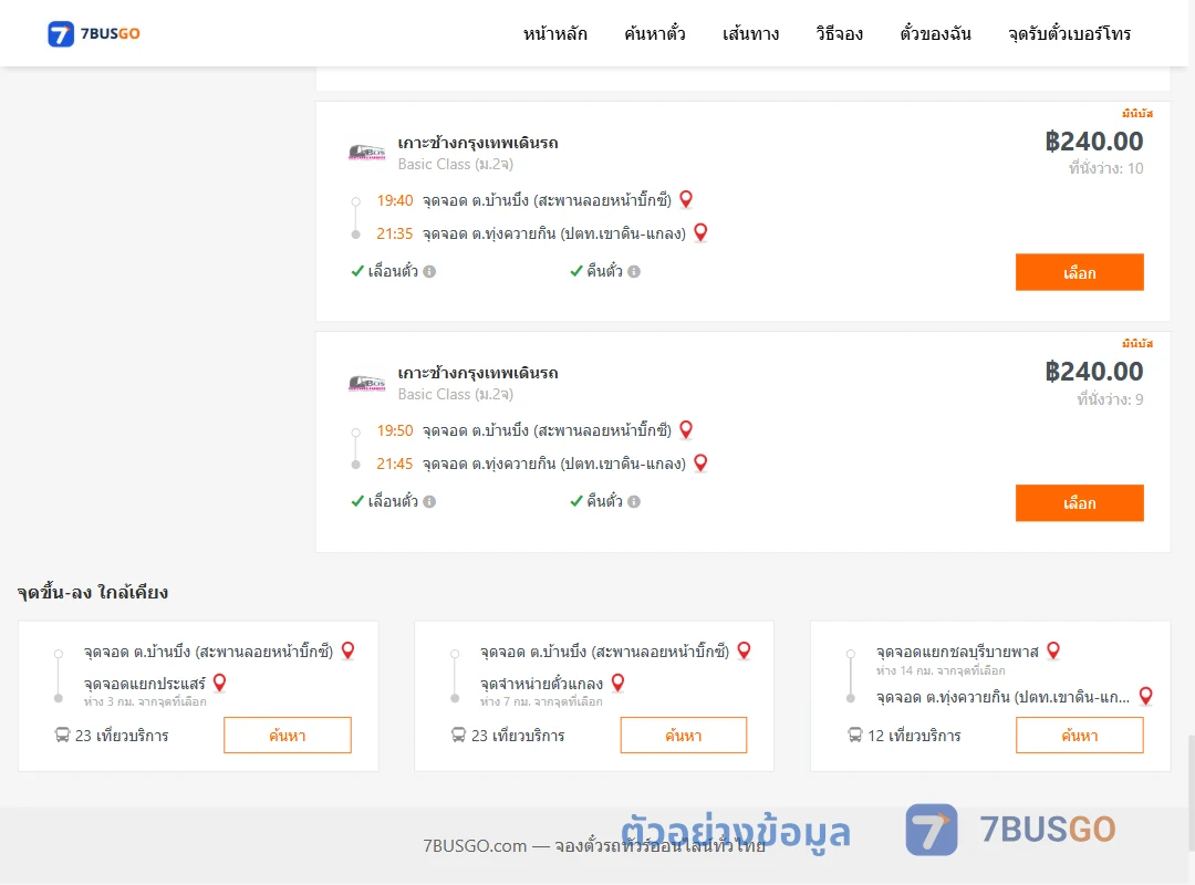 ตัวอย่างผลค้นหา บ้านบึง-ทุ่งควายกิน