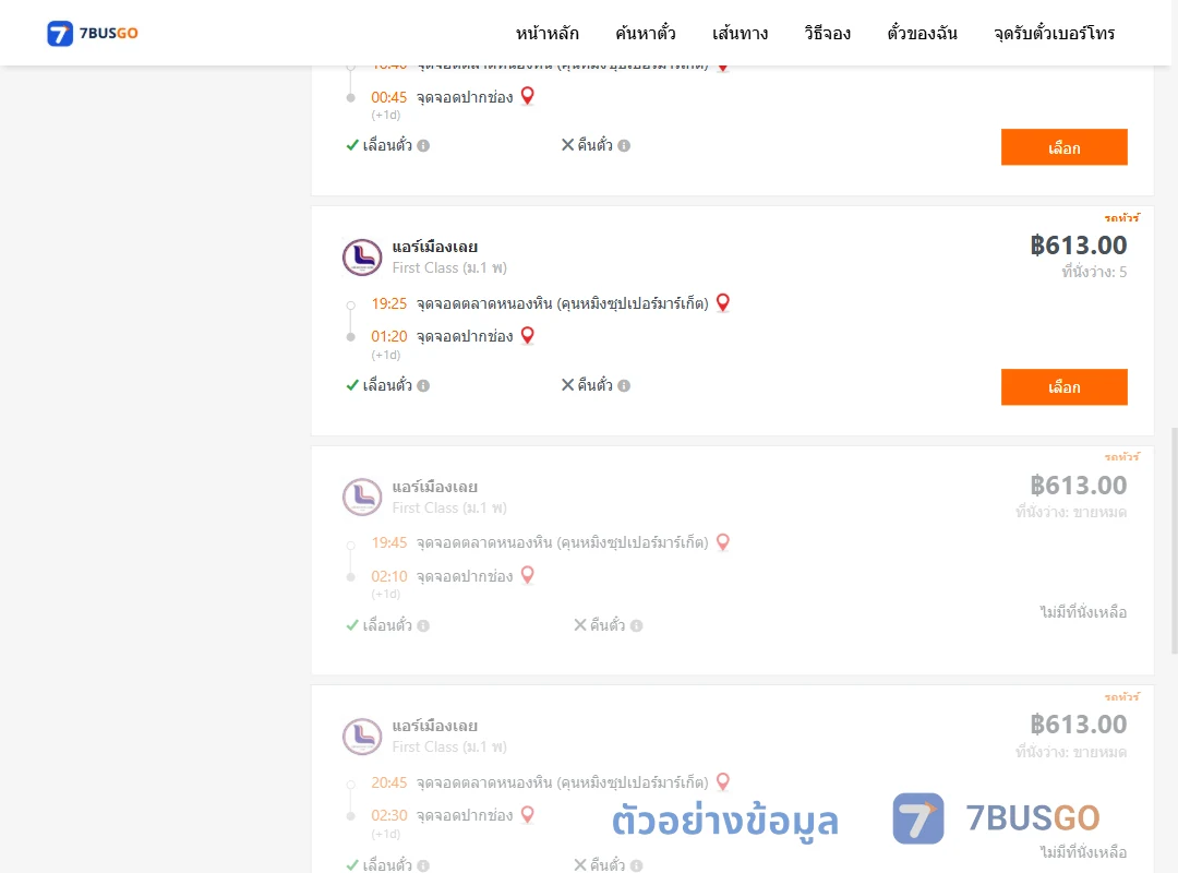 ตัวอย่างผลค้นหา ตลาดหนองหิน-ปากช่อง