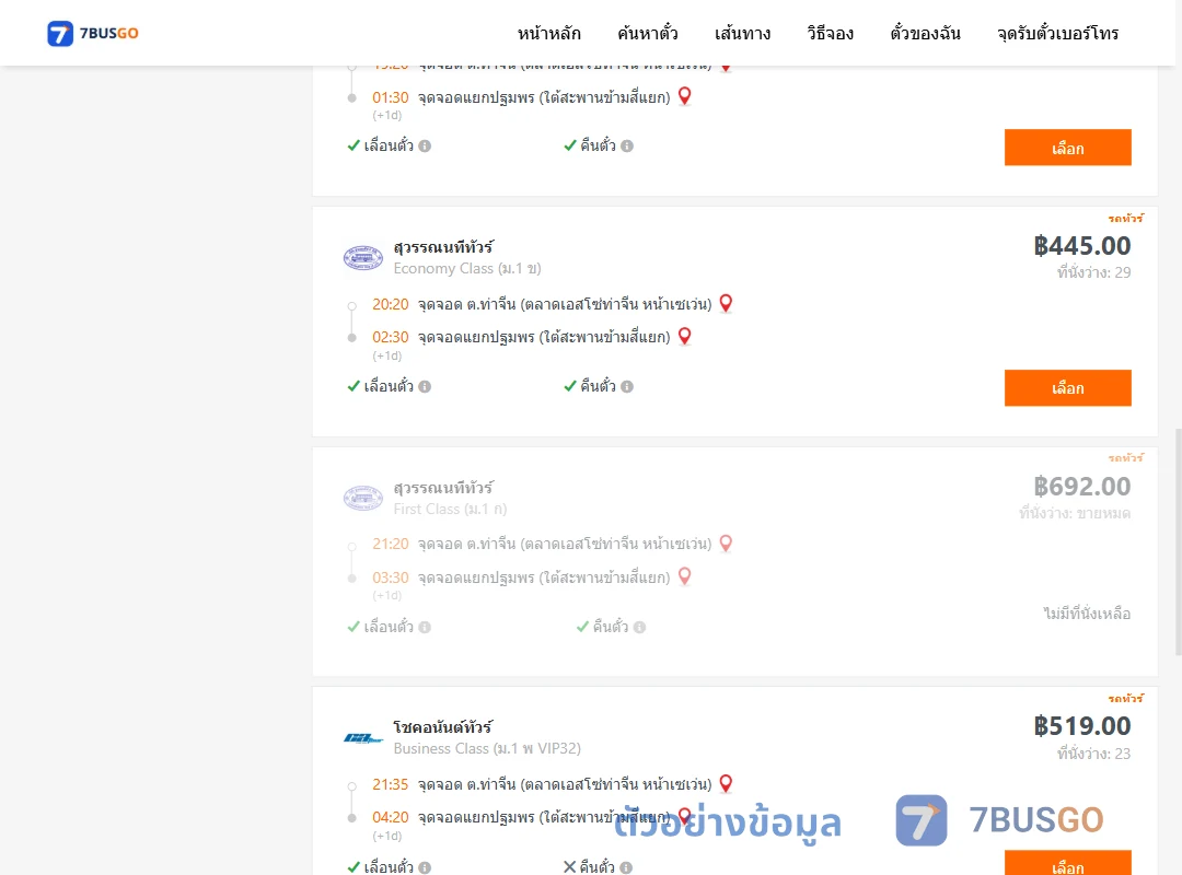 ตัวอย่างผลค้นหา ท่าจีน-แยกปฐมพร
