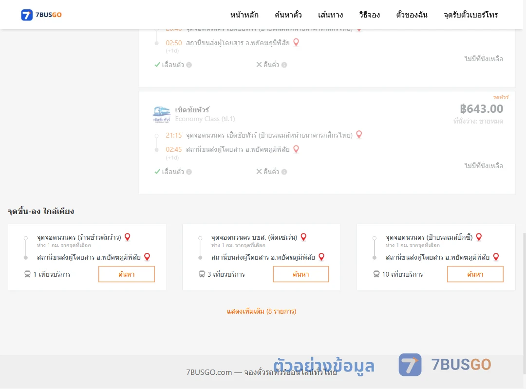 ตัวอย่างผลค้นหา นวนคร-พยัคฆภูมิพิสัย