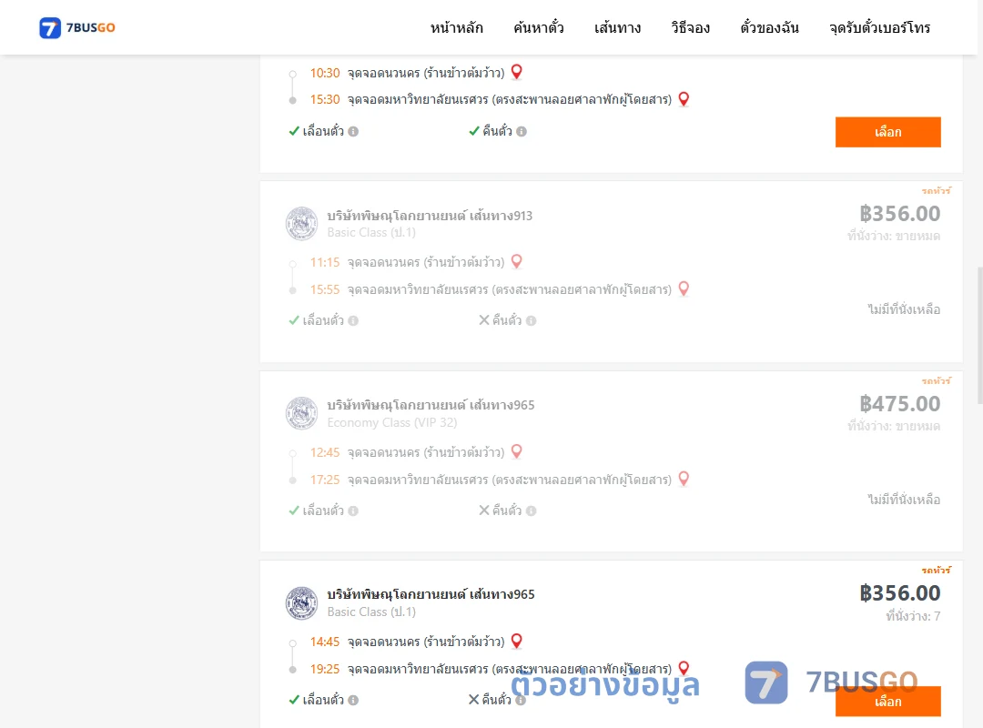 ตัวอย่างผลค้นหา นวนคร-ม.นเรศวร