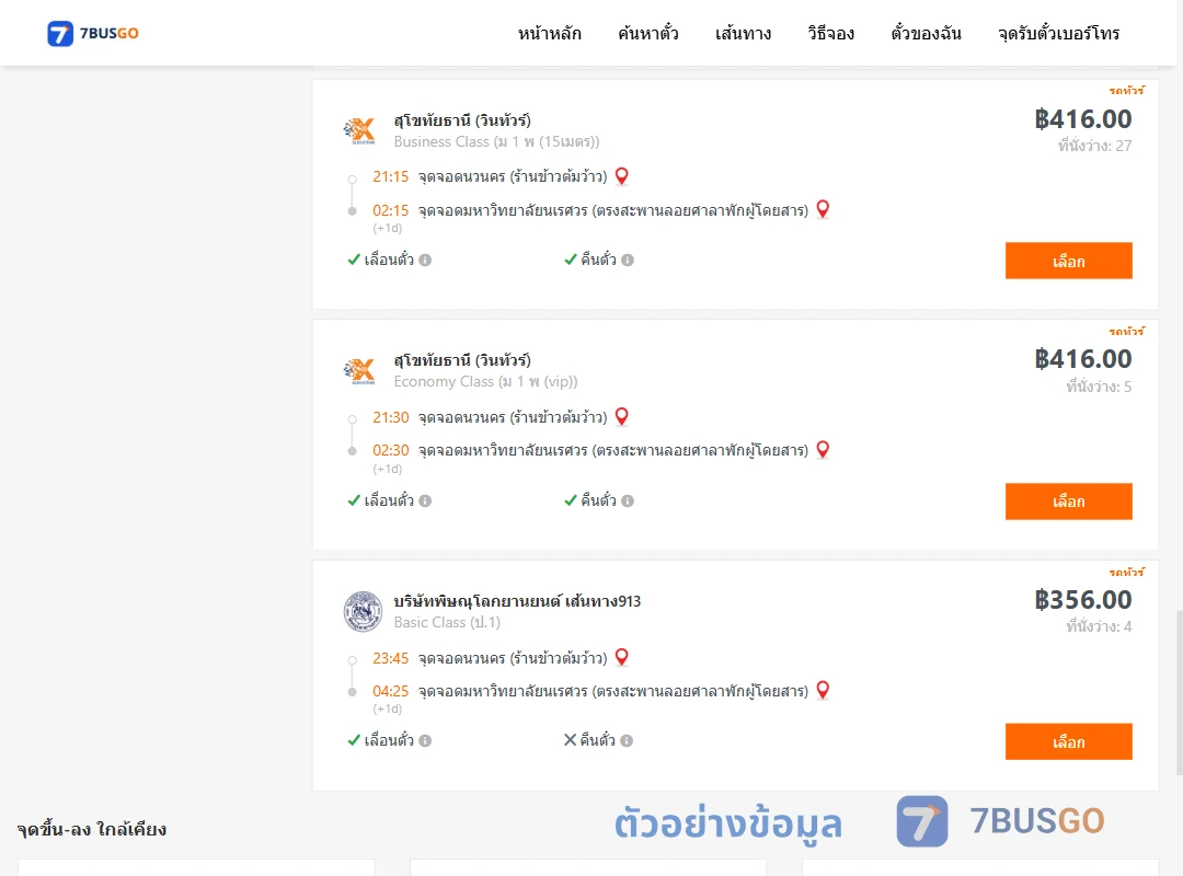 ตัวอย่างผลค้นหา นวนคร-ม.นเรศวร