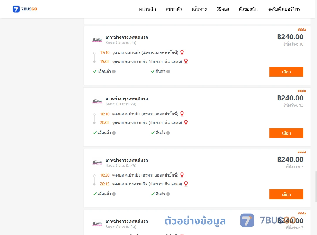 ตัวอย่างผลค้นหา บ้านบึง-ทุ่งควายกิน