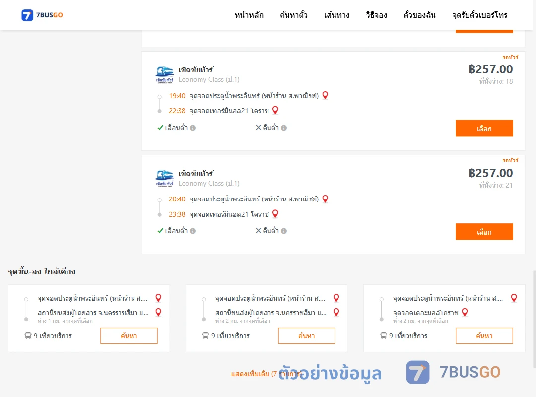 ตัวอย่างผลค้นหา ประตูน้ำพระอินทร์-เทอร์มินอล21โคราช