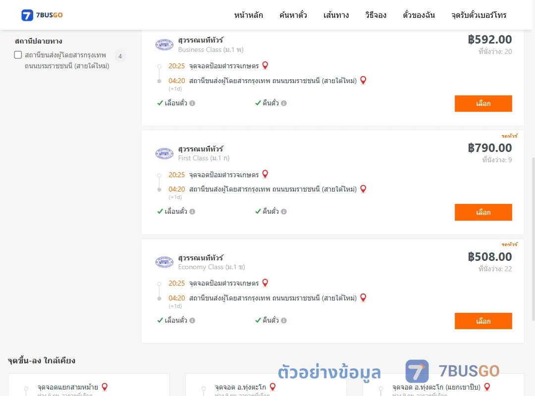 ตัวอย่างผลค้นหา ป้อมตำรวจเกษตร-สายใต้ใหม่